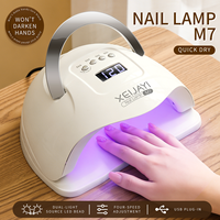 Lampe à ongles UV LED XEIJAYI M7 en plastique, 6 couleurs, rechargeable, séchage rapide, 365nm/405nm, portable, pour salon et usage domestique, outil de manucure DIY