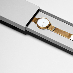 OEM trượt ngăn kéo hộp tái chế trắng cổ tay xem ban nhạc Xem dây đeo bao bì - Product Image 3