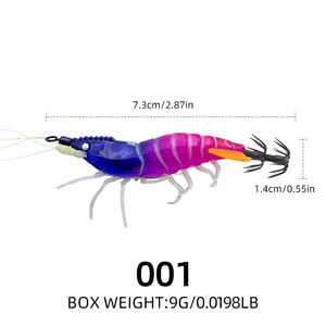 Leurre de pêche en eau salée phosphorescent en forme de <span class=keywords><strong>crevette</strong></span>, calmar ou <span class=keywords><strong>crevette</strong></span> artificielle, avec billes sonores, pattes souples et aile de queue - Product Image 5