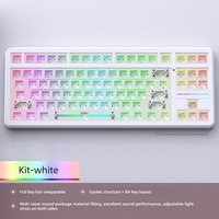 Kit YG80 – Clavier TKL Barebone 80 % avec éclairage RGB, Hot Swap, Tri-mode (2.4G/BT/Filaire), Gasket, 3/5 broches pour claviers DIY personnalisés