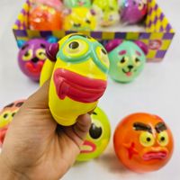 Jouets promotionnels : Balles à presser extensibles, jouets farfelus anti-stress, balles moelleuses à visage d'animal pour la relaxation
