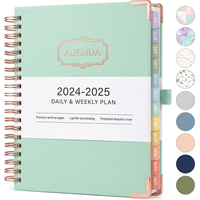 Agenda personnalisé en spirale A5 avec logo OEM, carnet de notes quotidien et hebdomadaire avec onglets mensuels, journal personnalisé en gros