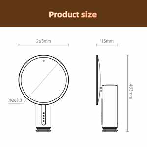 OEM ODM AI Análisis DE LA PIEL Belleza 5X Aumento magnético con iluminación de 3 colores AR <span class=keywords><strong>Maquillaje</strong></span> <span class=keywords><strong>virtual</strong></span> Probar Led Espejo de tocador - Product Image 6