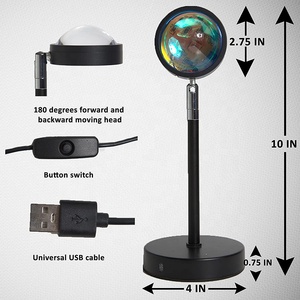 Đèn ngủ đổi màu 16 sắc, xoay 180 độ, đèn chiếu hình mặt trời lặn cầu vồng với điều khiển từ xa - Product Image 3