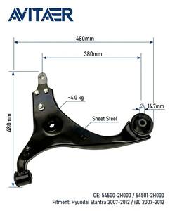 Avitaer 54500-2H000 54501-2H000 Braccio di Controllo Inferiore Anteriore per Hyundai Elantra HD 2006-2012 I30 FD Kia <span class=keywords><strong>Ceed</strong></span> - Product Image 4