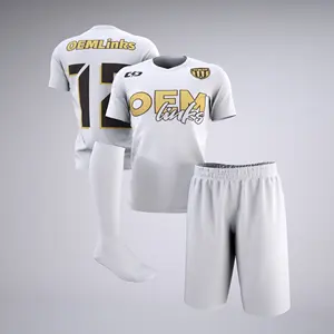 T-shirt de football par sublimation personnalisée maillot d'équipe de football t-shirts de football à séchage rapide maillot de football uniforme de football maillot de football