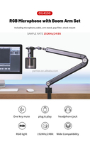 Yarmee Nuovo Arrivo Microfono USB da Scrivania RGB con Cancellazione del Rumore Cardioide per Gaming, Podcast e Streaming