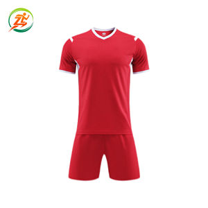 Ensemble d'uniformes de football unisexe pour adultes, compétition professionnelle, manches courtes, respirant, séchage rapide, uni, 100% polyester, <span class=keywords><strong>col</strong></span> <span class=keywords><strong>bateau</strong></span> - Product Image 3