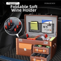 Organisateur de coffre de voiture robuste, grande capacité, multi-compartiments, avec poignée, antidérapant, pour SUV, boîte de rangement avec serrure