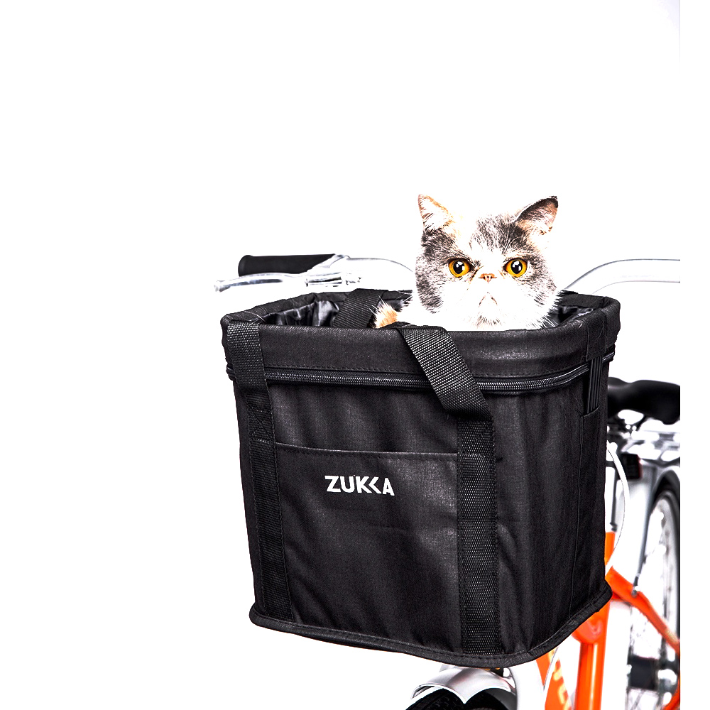 ZUKKA Portatile Pieghevole Portare Cane di Animale Domestico Cestino Della Bici Della Bicicletta Della Bici Cestino Anteriore con Maniglia Della Bici Cestino Della Bicicletta