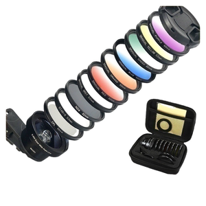 12 в 1 универсальный набор объективов для мобильного телефона <span class=keywords><strong>ND</strong></span> постепенный широкоугольный Макро CPL поляризация затемнения градиентный фильтр наборы для фотографии - Product Image 6