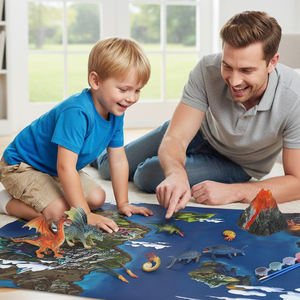 Kit de peinture DIY Dragon : Carte de scène océanique avec animaux marins <span class=keywords><strong>préhistoriques</strong></span> et volcan |   Ensemble d'art et d'artisanat fantastique pour enfants unisexe WAYEE en plastique - Product Image 1