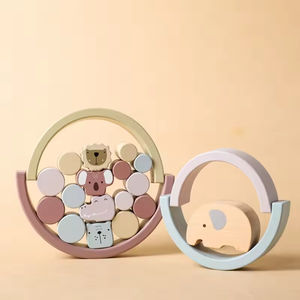 Jouets d'équilibre en bois <span class=keywords><strong>Montessori</strong></span> pour enfants, animaux, apprentissage précoce, jouets éducatifs en bois pour bébés, empilage d'équilibre pour les enfants de 2 à 4 ans - Product Image 3