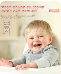 Commercio all'ingrosso della fabbrica Non tossico e inodore per uso alimentare in Silicone <span class=keywords><strong>spazzolino</strong></span> da denti lettino per bambini - Product Image 4