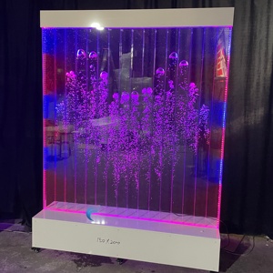 Panel de pared de burbujas de agua acrílico RGB con control LED para decoración de oficina, separadores de ambientes - Product Image 1