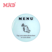Autocollant Nfc de menu de restaurant scannable QR CODE de grande taille 60MM pour les médias sociaux