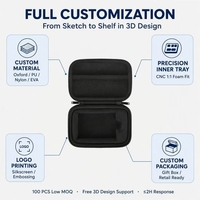 Étui antichoc personnalisé en EVA pour SSD portable, sac de rangement étanche pour disque SSD avec poche en filet pour câble de données