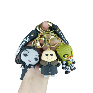 Porte-monnaie porte-clés en alliage de caoutchouc écologique de <span class=keywords><strong>la</strong></span> <span class=keywords><strong>série</strong></span> télévisée Wednesday <span class=keywords><strong>Addams</strong></span> de Huakai Cross-Border - Product Image 4