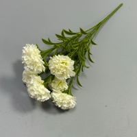 KEWEI 1862 Fleurs artificielles populaires en soie, 7 têtes de carnations, pour décoration florale de bureau, maison et bureau d'étude
