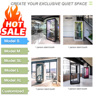 Cabine insonorisée individuelle pour studio privé, mobilier de bureau ouvert, pods acoustiques de travail, cabine téléphonique mobile pour une personne