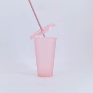 Vaso Mágico de Plástico de Color Personalizado Libre de BPA de 16, 22 y 24 oz, Vaso Reutilizable para Agua Fría que Cambia de Color <span class=keywords><strong>con</strong></span> Tapas y Pajitas - Product Image 4