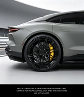 Nouvelles jantes en alliage d'aluminium forgé 6061 T6, design Hyper Black Mesh, pressées 12000T, certifiées TUV JWL VIA Std S2-00012, 18-23 pouces, personnalisées