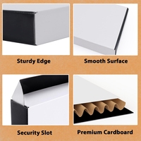 Carton d'expédition au design de luxe avec logo personnalisé, enveloppe en noir et blanc, boîtes de papier ondulé