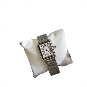 Luxury Women's Stainless Steel <b>Case</b> Italian Leather Band Quartz Business Fashion <b>Watch</b> Waterproof Classic Round Design Cartiers - Product Image 1