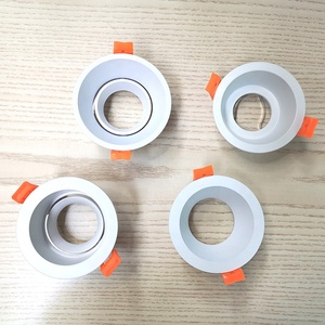 Cadre encastré blanc réglable pour ampoule GU10, carré ou rond, boîtier pour downlight, modules MR16, luminaires encastrés LED en aluminium pour intérieur - Product Image 4