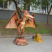 Modèle réaliste de dinosaure Pterodactyle de forêt tropicale, modèle animatronique de dinosaure pour parc, modèles animatroniques de dinosaures simulés