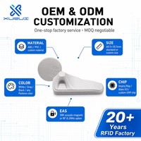 Etiqueta Antirrobo UHF RFID EAS Impinj R6p, Etiqueta de Seguridad para Comercios Minoristas, Etiqueta RFID Acústica Magnética de 960 MHz, Plástico ABS, 58K