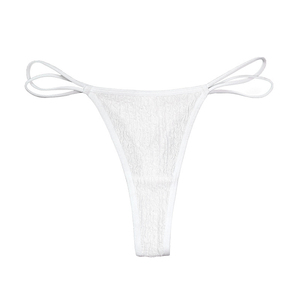Tanga de mujer de cintura alta con encaje festoneado, de moda, ultra suave, sin costuras, esencial para el día a día, ropa interior cómoda e informal - Product Image 4