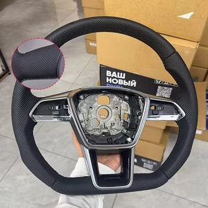 Volant sport en cuir et fibre de carbone à 4 branches pour Audi TT R8 A4 A5 B8 B9 S4 A6 C7 Q5 - Product Image 4