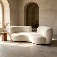 Ensemble de canapés de détente incurvés en tissu, canapé modulaire pour salons, hôtels, appartements et villas, design moderne