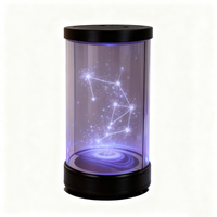 Vitrine transparente OEM de 5,5 pouces pour l'extérieur, affichage LED holographique 3D, boîte holographique cylindrique avec interaction IA