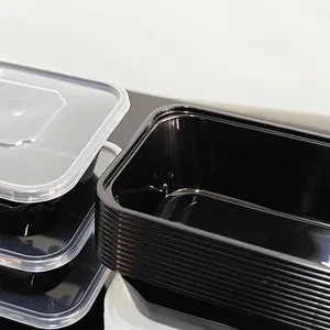 Mikrowellen 17 oz 22 oz 25 oz 34 oz Einweg-Lebensmittelbehälter aus Kunststoff Lunchboxen zur Mahlzeitvorbereitung und Lebensmittellagerung