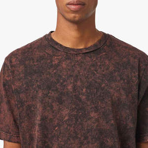 High Quality Acid Wash Cropped T-<b>Shirt</b> for <b>Men</b> 100% Cotton Custom Print Loose Fit Streetwear Casual Fashion Factory Manufacturer - Product Image 6