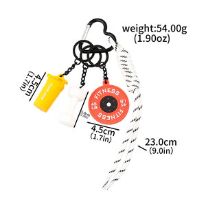 <span class=keywords><strong>Mini</strong></span> haltère 3D de fitness, porte-clés de gym pour femmes et hommes, pendentif de sac tendance, breloque de sac pour athlètes passionnés, cadeau pour clés de voiture - Product Image 2