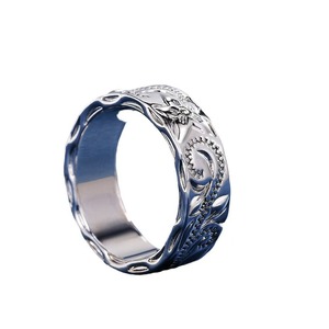 Anello con Motivo a Foglie in Rilievo per Donne, Elegante Gioiello da Dito alla Moda per Uso Quotidiano, Viaggi e Regalo - Product Image 3