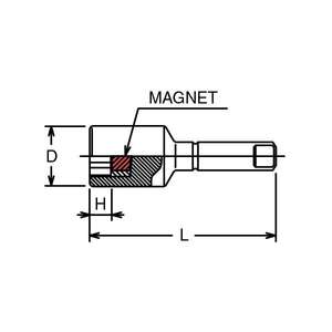 KOKEN - 119-5,5 Ecrou métrique avec aimant Attack Fein-INSERTS EAN 4991644503711 POUR VISSER LES PILOTES À DOUILLES MAGNÉTIQUES - Product Image 2