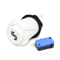 Bouton poussoir en plastique de 28 mm style Happ pour machine de jeu à monnayeur Pandora, manette d'arcade, contrôleur PS4, DIY
