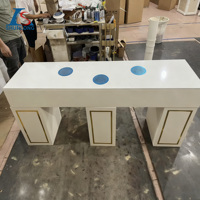 New Store Meubles de salon de manucure Table à ongles avec tuyau d'aération pratique et table de manucure à tiroir