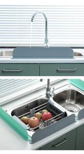 Bouchon d'eau en silicone de qualité alimentaire pour robinet de cuisine, pare-éclaboussures pour évier, bac à légumes et vaisselle, déflecteur de blocage d'eau pour lavabo - Product Image 5
