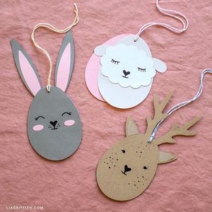 Carino Gnome Easter Bunny cesto targhetta 2024 taglio Laser in legno etichette regalo per legno di pasqua artigianato scatole di legno e cartelli da parete - Product Image 2