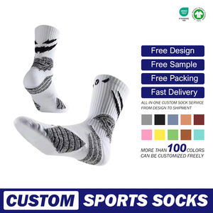<span class=keywords><strong>Calcetines</strong></span> de Baloncesto Pro Elite <span class=keywords><strong>con</strong></span> Suela de Tela de Rizo, <span class=keywords><strong>Calcetines</strong></span> Gruesos Acolchados de Media Pantorrilla/Alta para <span class=keywords><strong>Hombre</strong></span>, Versátiles y que Absorben la Humedad - Product Image 1