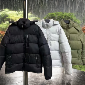 Parka d'hiver pour homme de grande taille, de haute qualité, imperméable et chaude, avec capuche coupe-vent, fermeture éclair décontractée, 80% duvet - Product Image 2