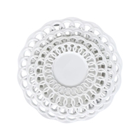 Assiettes creuses de 12 pouces en céramique vintage avec dentelle de style français, service de vaisselle décoratif pour mariage