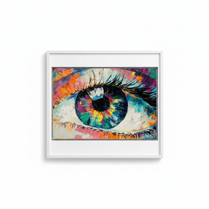 Modern Eye Canvas Art: Vibrant Pop Art Print for Contemporary Decor,<b>WHITE</b> FRAMED CANVAS - Product Image 2