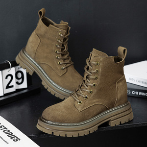 Women's Premium Cow Suede Ankle <b>Boots</b> Winter New Arrival Lace-up Flat Soles Warm Breathable Versatile Korean Fashion Summer - Product Image 5