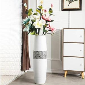 Vase de sol en verre blanc de style moderne européen de 50cm décor à la maison salon chambre meuble TV conception Simple fleurs séchées Art <span class=keywords><strong>déco</strong></span> - Product Image 6